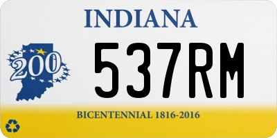 IN license plate 537RM