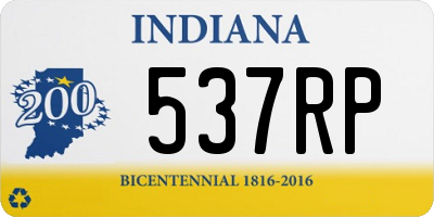 IN license plate 537RP