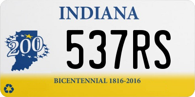 IN license plate 537RS