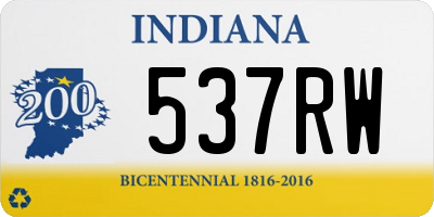 IN license plate 537RW