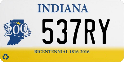 IN license plate 537RY