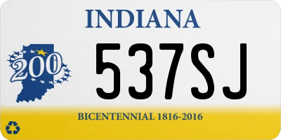 IN license plate 537SJ