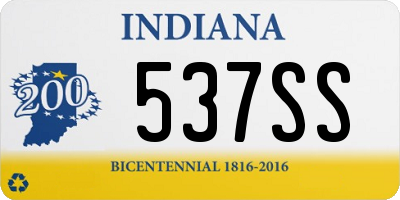 IN license plate 537SS