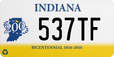 IN license plate 537TF