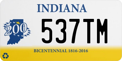 IN license plate 537TM