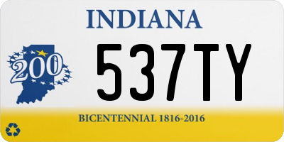 IN license plate 537TY