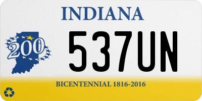 IN license plate 537UN