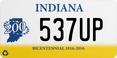 IN license plate 537UP