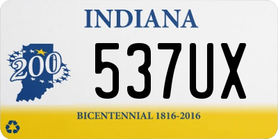 IN license plate 537UX