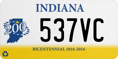 IN license plate 537VC