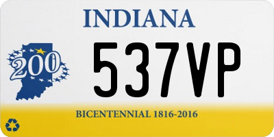 IN license plate 537VP