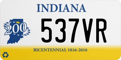 IN license plate 537VR