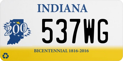 IN license plate 537WG