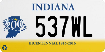 IN license plate 537WL