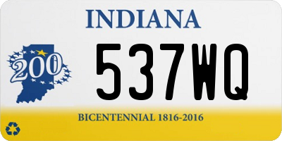 IN license plate 537WQ