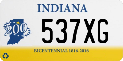 IN license plate 537XG