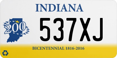 IN license plate 537XJ