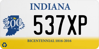 IN license plate 537XP