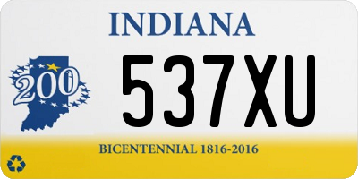 IN license plate 537XU