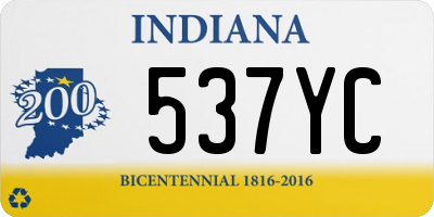 IN license plate 537YC