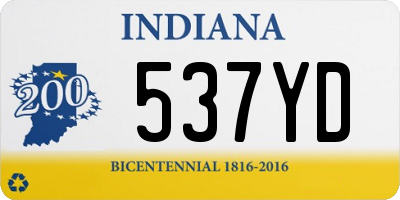 IN license plate 537YD