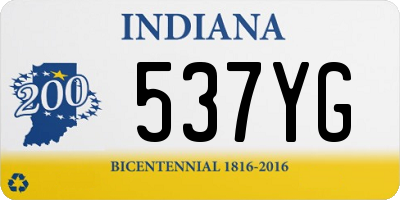 IN license plate 537YG