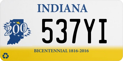 IN license plate 537YI