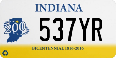 IN license plate 537YR