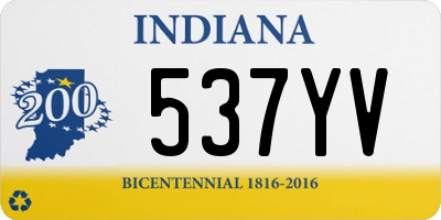 IN license plate 537YV