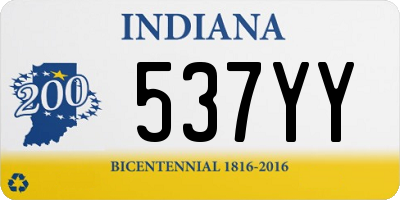 IN license plate 537YY