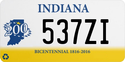 IN license plate 537ZI