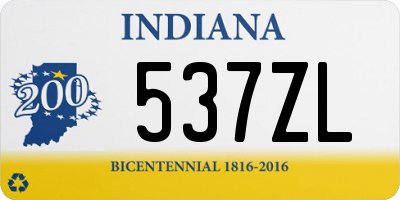 IN license plate 537ZL