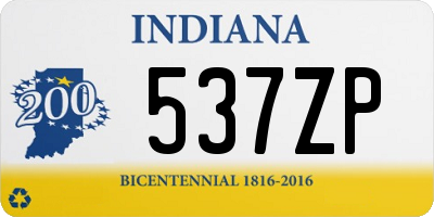 IN license plate 537ZP