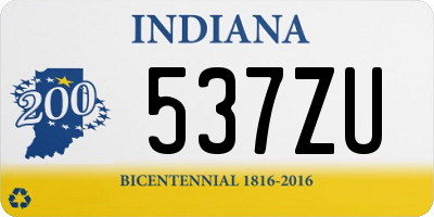 IN license plate 537ZU