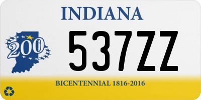 IN license plate 537ZZ