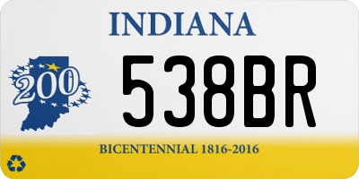 IN license plate 538BR