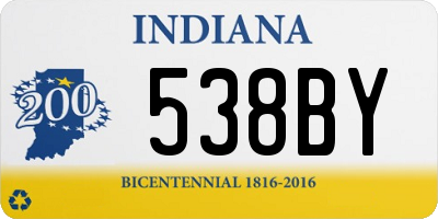 IN license plate 538BY