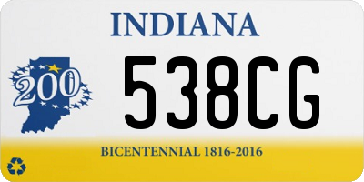 IN license plate 538CG