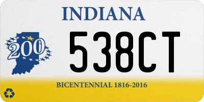 IN license plate 538CT