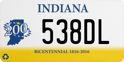 IN license plate 538DL