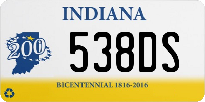 IN license plate 538DS