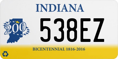 IN license plate 538EZ