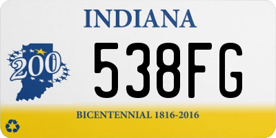 IN license plate 538FG