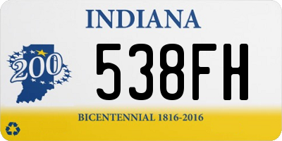 IN license plate 538FH