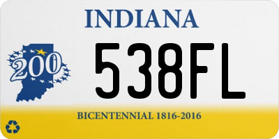 IN license plate 538FL