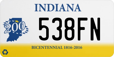 IN license plate 538FN