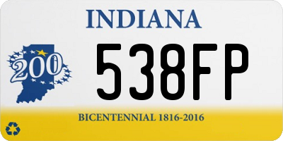 IN license plate 538FP