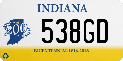 IN license plate 538GD