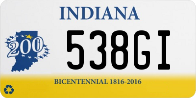 IN license plate 538GI