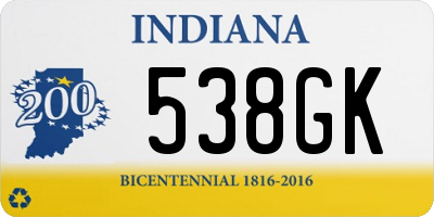 IN license plate 538GK